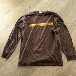 Brown Graphic Long Sleeve Mammoth Mountain California Shirt